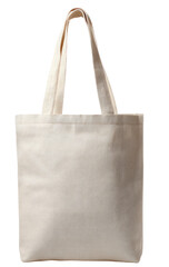 Simple off-white canvas tote bag with two handles
