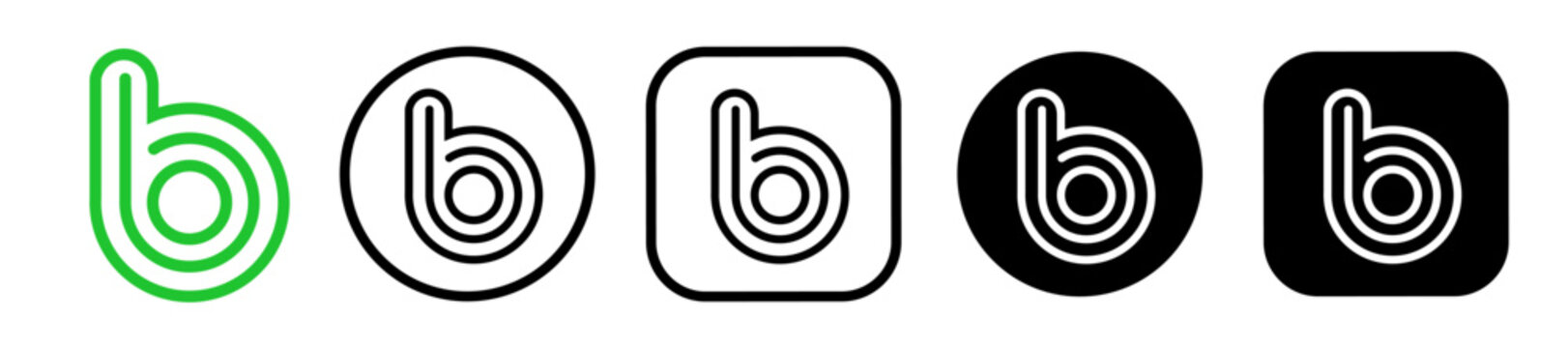 Band logo icon vector set.