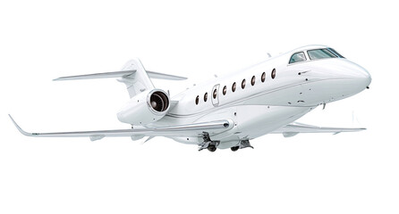 White jet aircraft in flight