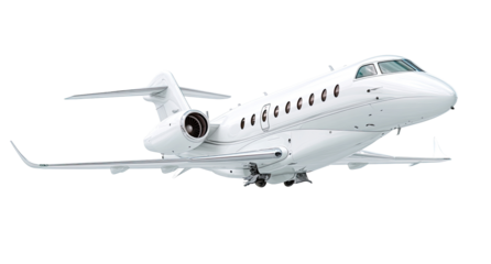 White jet aircraft in flight