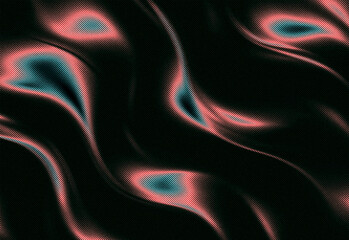 Abstract dark background featuring iridescent neon waves and fluid glowing lines creating a surreal futuristic digital art texture