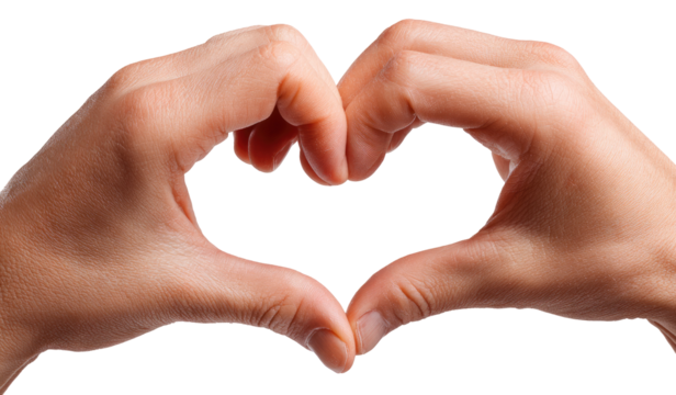 Hands forming a heart shape