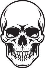 Obraz premium Skull Detailed Monochrome Artwork Scary Creepy Anatomy Death Symbol