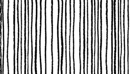 Abstract black lines against a white backdrop create vertical pattern
