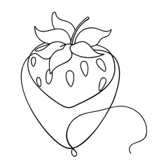 Strawberry Line Art