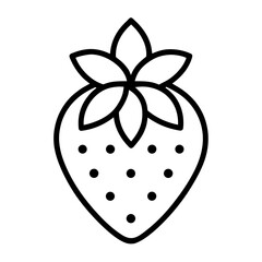 Minimal Strawberry Line Logo