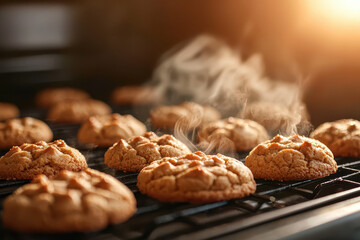 Baking warmth of christmas cookies home kitchen food photography cozy atmosphere close-up view holiday tradition