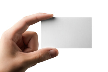 Fototapeta premium Hand holding a blank business card (1)