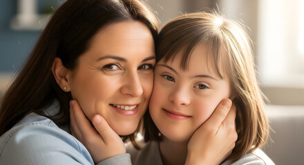 joyful moment between mother and daughter, showcasing love and connection
