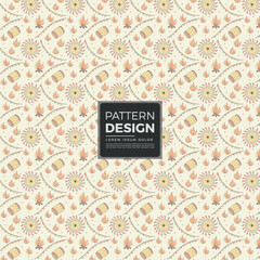 Delicate floral botanical pattern seamless repeating natural organic background vector