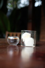 Indulge in Sweet Delights Creamy Ice Cream and Rich Coffee Pair Perfectly for a Refreshing Afternoon Treat