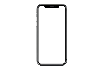Silhouette of a modern smartphone.  Empty screen, rectangular frame