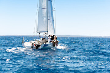 Sailing adventure on the open sea