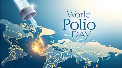 World Polio Day, Smiling child receiving oral polio vaccine drop celebrating health awareness and global unity