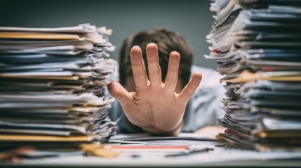Feeling overwhelmed by an excessive amount of paperwork and stress at work, its a common issue