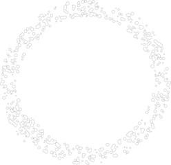 Fine dotted circular outlines forming thin radial geometry with delicate spacing and subtle visual rhythm.