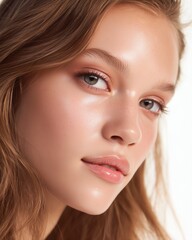 Obraz premium woman with natural glowy makeup
