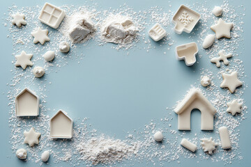 Winter wonderland cookies a whimsical christmas baking scene with dough and cutters