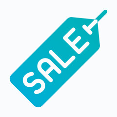 Sale Tag Icon — Isolated Silhouette Gradient Style Vector Icon