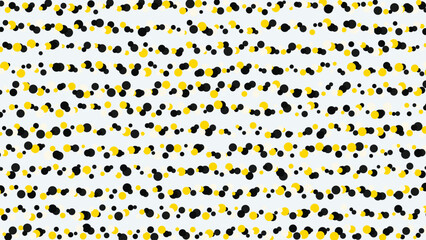 Abstract background with black and yellow dots arranged in horizontal rows and a clean modern design