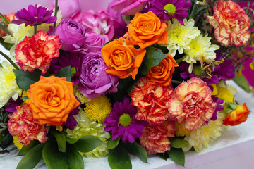 Beautiful bouquet of colorful flowers