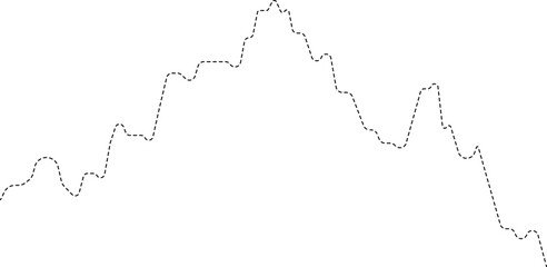 A dotted line graph featuring a zigzag pattern to illustrate data trends with visual appeal.