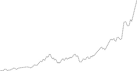A black dotted line zigzag pattern illustrating data with sharp, erratic movement.