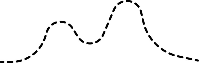 A dotted line graph showing a downward trend in the data over time.