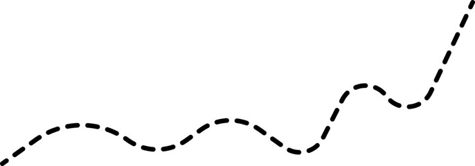A dotted line graph showing an upward wave pattern representing economic data growth.