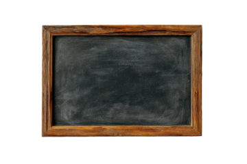 Old wooden-framed chalkboard, blank