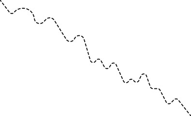A dotted line graph featuring jagged movements in the data, creating a distinct visual shape.