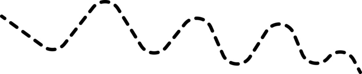 A dotted line graph featuring a minimalistic wave pattern in the trend, shown in a diagram style.