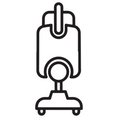 Symmetrical Geometric Outline Icon of Wheeled Stand Object
