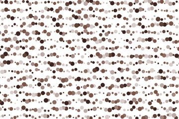 Abstract pattern of brown circles dots background vector design with scattered shapes for wallpaper decoration