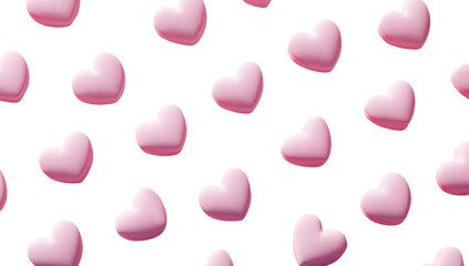 Light pink hearts on black background