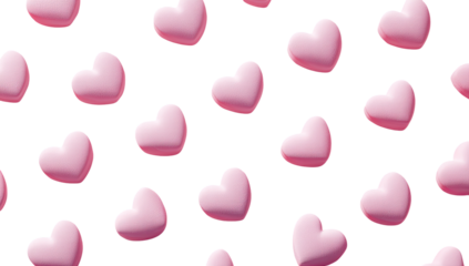 Light pink hearts on black background