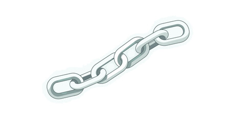 Obraz premium Illustration of a Metal Chain with Interlocking Links.