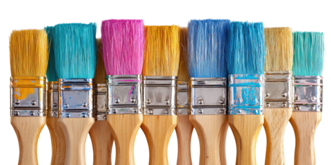 Row of colorful paintbrushes (3)