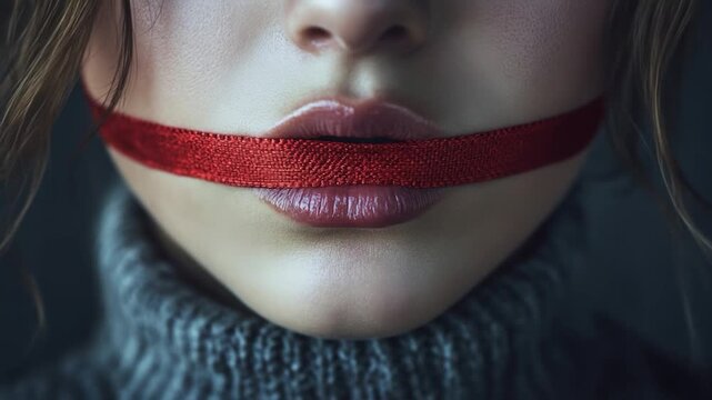 Muted lips