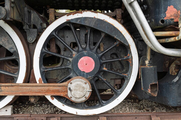 old locomotive wheels