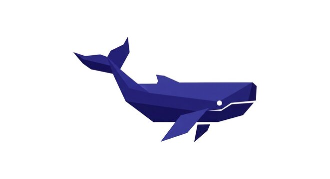 Blue Polygon Whale