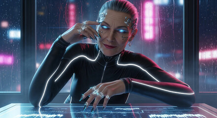 Woman Cyberpunk Style
