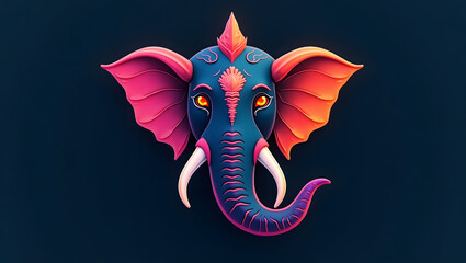 Vibrant Illustration of Hindu God Ganesha.