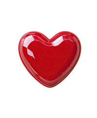 Glossy, red heart shape
