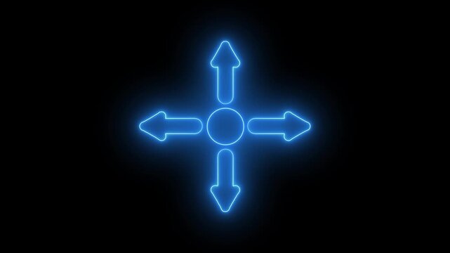 right left up and down arrow animation. expand icon 