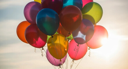 colorful balloons in the sky