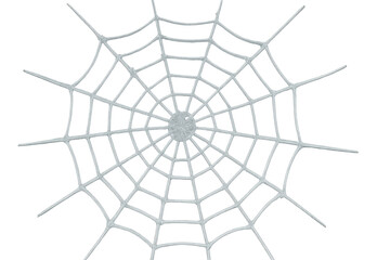 Obraz premium White spider web pattern with intricate threads on a transparent background, perfect for halloween and danger concepts