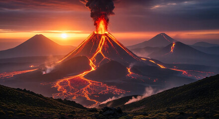 Volcano Erupting