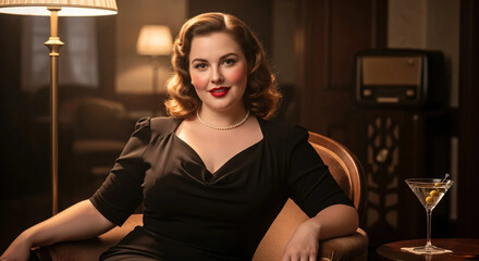 Classic Glamour: Elegant Woman