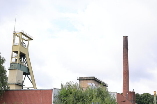 Blick auf Schacht 9 der ehemaligen Zeche Prosper-Haniel in Bottrop	